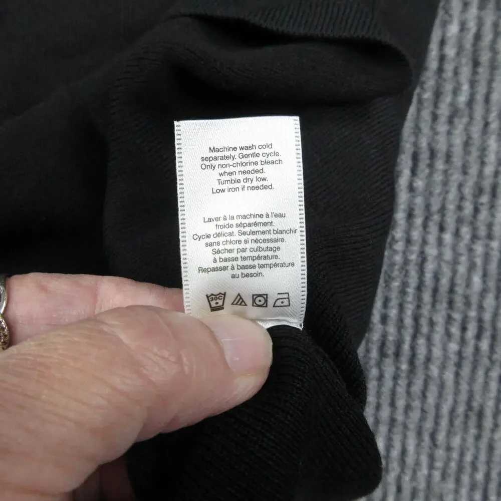 Coldwater Creek Sweater Womens M Black Tight-Knit Sleeveless Lightweight NWOT